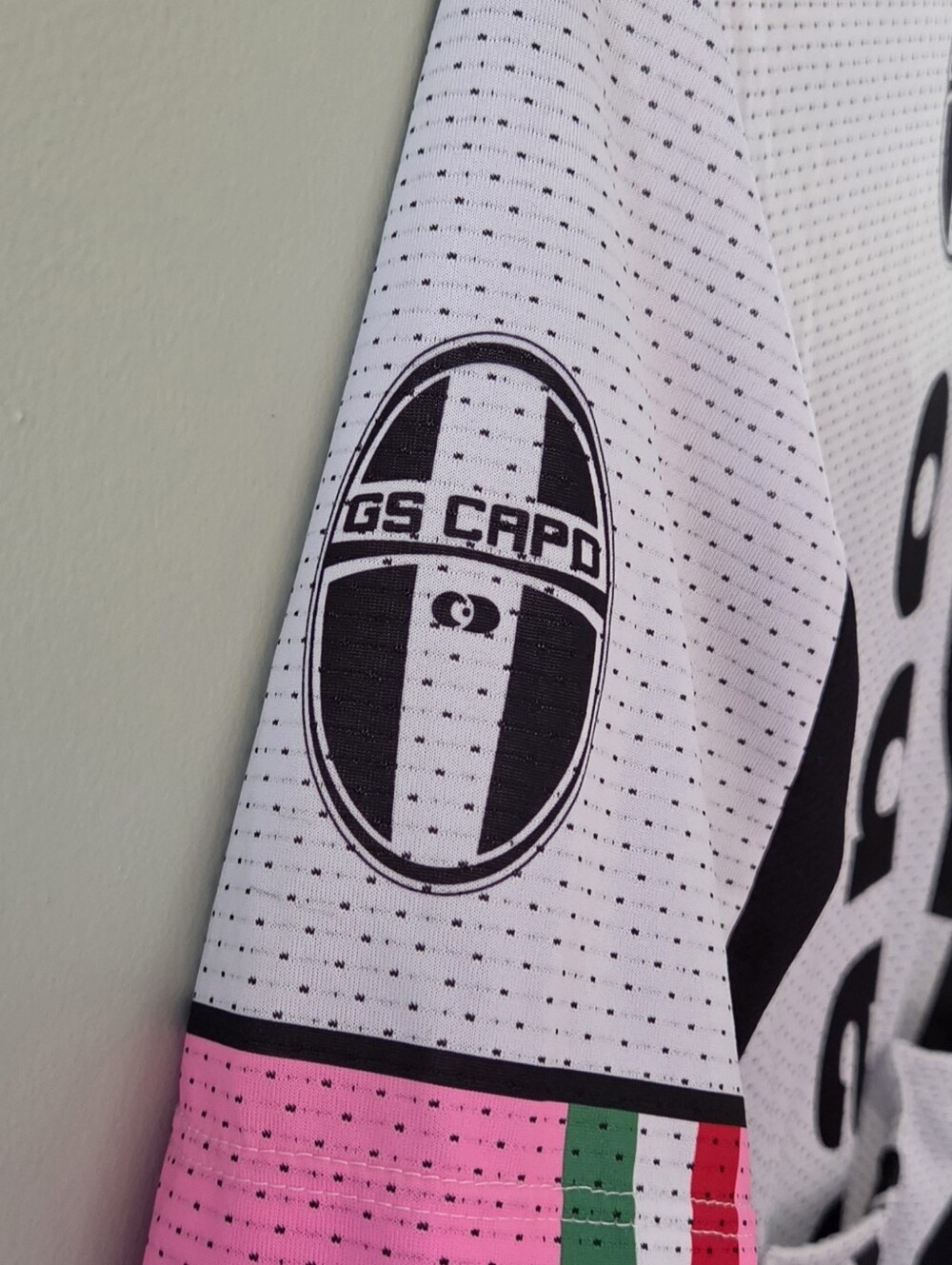 Capo G.S. Cycling Jersey Men's Medium White Black Pink Made in Italy - Picture 4 of 8